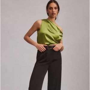 Reformation silk off the shoulder top